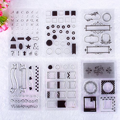 calistouk Einfache Segen Box Bild transparent Gummi Stempel Seal DIY Album Craft Scrapbooking Dekoration Simple Blessing & 05 - 4