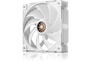Sudokoo MACH120 Vit PC-Fläkt, 120mm PWM Tyst Kylfläkt,12V | 30mm Tjock, 500-3000 RPM, LCP och 40% Glasfiber, Dynamisk Balansk