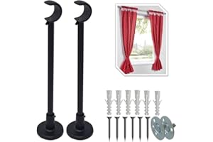 parpyon® 2 Supporti per bastoni Tende in Metallo da 20-22mm, staffe Bastone Tenda - Corrimano ringhiera a muro, Materiale Resistente per Appendi Prodotto Italiano (859N, 20-22MM)