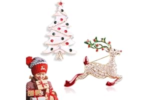 SexxLady 2 pezzi Spilla natalizia,distintivo, spilla natalizia, pensierino per vestiti fai da te, maglione, camicia, zaino