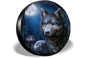 934 Lupi Copri Ruota di Scorta Impermeabile Ruota di Scorta Coperture della Durevole Copriruota per Auto Universale per RV Veicoli Car 15Inch