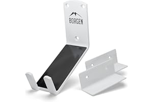 Borgen Bike Wall Mount - Bike Wall Rack Pedal for E-Bike, MTB or Road Bike with Support Bracket and Wall Protection Pads