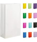 Oumezon 100 Stück Schwarz Und Weiß Papiertüten Schwarz Und Weiss Geschenktüten Papier Schwarz