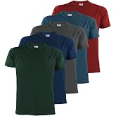 ALPIDEX Men's T-Shirt S-5XL Pack 5 Basic Short Sleeve 100% Cotton | 175 g/m2, Short Sleeve, Regular Fit, OEKO-TEX, Breathable