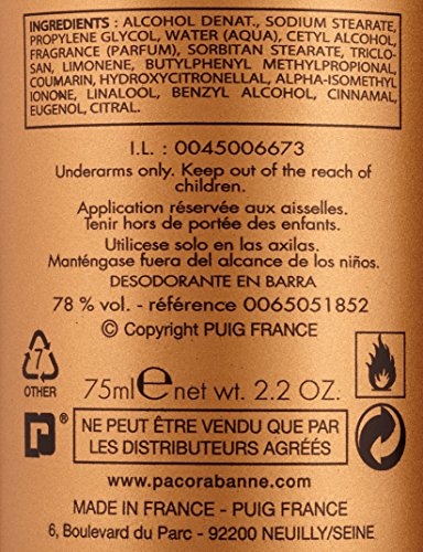 Paco Rabanne One Million homme, men, Deodorant Stick, 1er Pack (1 x 75 ml) - 2