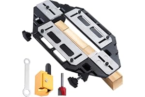 FOZUANEI Aluminum Door Hinge Jig, Woodworking Hole Opener Slotting Locator, Slotting Locator, Suitable for Door Lock Installation and Router Jig