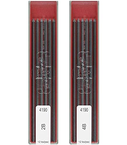 Mines Graphite Koh-I-Noor 4190 8H - Diamètre 2.0 Mm, Longueur 120 Mm - Pour Dessin Technique Et Retouche (Lot De 12)