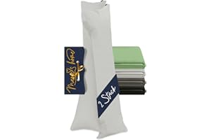 ‎MARIE´S HOME Marie´s Home 2 Stück Bezug Velvety Soft für Seitenschläfer- & Schwangerschaftskissen 1613.2353, ca. 40 x 200 cm, Silber