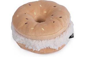 CHEWFFON Squeaky Dog Toys, Interactive Dog Snuffle Toys, Cute Bagel Shape Dog Enrichment Toy Treat Puzzle for Small Medium Large Dogs (Level 1)