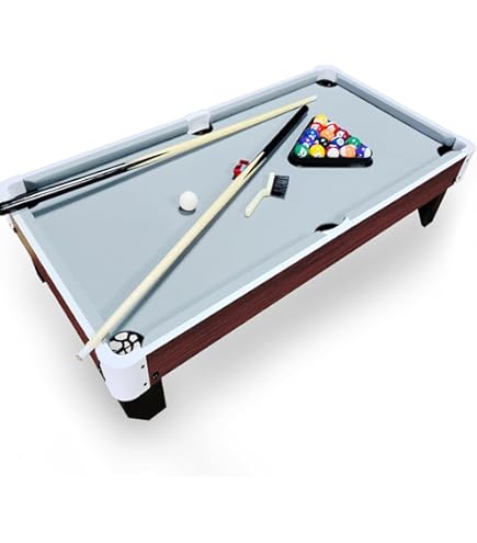 Schildkröt Mini Billiard 970311 Kleine biljarttafel met 2 keus, 16 biljartballen, triangel voor opstelling, perfect speelplezier voor elke gelegenheid, voor kinderen vanaf 5 jaar