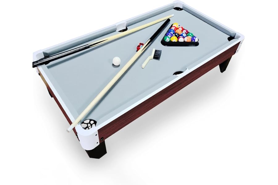 OYE 40 Inch Pool Table Top, 3.5FT Mini Pool Table Top, Small Wooden Snooker Tabletop, Billiards Tabletop Set for Children with Full Accessories