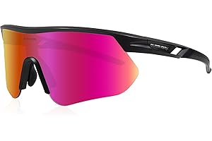 Queshark Lunette de Cyclisme, Lunette Running Homme Femme, TR90 Cadre & Protection UV400 Lunette Vélo, Lunettes de Soleil Homme Sport pour Cyclisme Conduite Golf Ski Pêche Course à Pied
