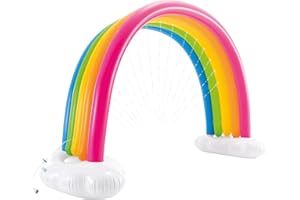 Intex 56597NP - Arcoíris Hinchable Gigante, pulverizador, 300x109x180 cm, aspersor Agua niños, Inflable Gigante, Juego Aire Libre, hinchables arcoíris