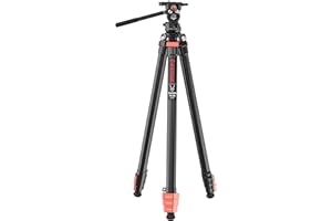 IFOOTAGE Gazelle TA3B + Komodo K3,Treppiede Video Portatile in Alluminio con Testa Fluida Video Panoramica,Treppiede per Videocamera DSLR/Treppiede Video,Carico Massimo 5kg (157,5 cm)