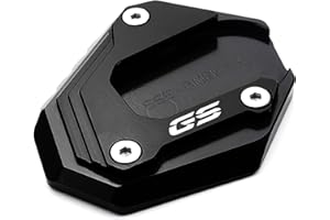 ZESIDIMO Pour F850GS F750GS F 750 850 GS Adventure 2018-2022 2023 accessoires moto béquille CNC côté grossissant plaque gs750 gs850 (Noir)