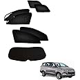 Kozdiko Zipper Magnetic Car Sunshades Set of 7 Pcs Black Color with Dicky for Toyota Innova Crysta