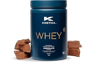 Kinetica Premium Whey Protein Powder | Grass Fed | Chocolate | 1kg | 33 Servings | Naturally Occurring Glutamine and BCAA Amino Acids | Muscle Building & Recovery