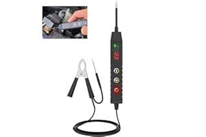 PARAOUTIL testeur Circuit électrique Automobile 9V-30V DC, Digital Electric Voltage Circuit Tester Automotive 4 Modes pour Voiture Voltage Short Finder (Tests polarité/continuité/température)