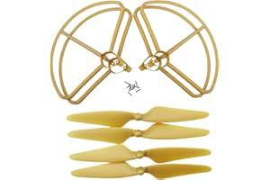 BLLRC 4PCS Hélice & 4PCS Housse de Protection pour Hubsan H501S H501A H501C H501M H501S pro H501S W Photographie Aérienne Quadcopter RC Airplane Pièces de Rechange Housse de Protection d'Hélice -OR