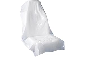 ALL TRADE DIRECT AllTrade Direct 10 x Premium Disposable Plastic White Car Seat Covers 15 Micron Protective Valet