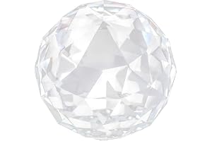 Genomskinligt skuren kristallglasboll, 60/80 mm genomskinlig fasetterad boll, kristallsfär prismor solfångare hem hotelldekor hårdvarubeslag (60 mm/2,36 tum)
