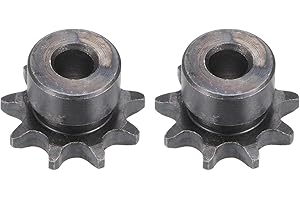 sourcing map Cadena Rodillo Piñón, 8mm Diámetro Orificio 3/8" Paso 9 Dientes Monohilo Tipo B Cadena Piñón, Acero Carbono A3 Cadena Rodillos Piñón para Cadena ISO 06B, 2pzas