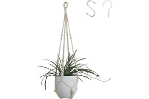 BECHOICEN Macrame Plant Hanger 1 Pcs Plant Hanger Rope Hanging Planter Indoor Hanging Plant Holder Hanging Planters & Baskets with 4 Legs, Stand Flower Pot Holder for Home