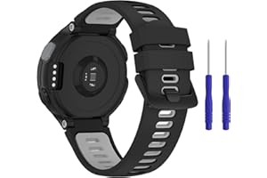 YISICA Silicone Strap for Garmin Forerunner 735XT Strap/Forerunner 220 230 235 630 620, Comfortable Adjustable Sport Replacement Bands Men Women for Garmin Approach S5 S6 S20