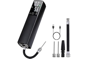 ‎DEEPLEE Deeplee Elektrische Ballpumpe Automatische Ballpumpe, Tragbare Handpumpe mit Luftschlauch, 1 Nozzle für Aufblasbare Schwimmring, 2 Nadeln für Basketball, Fußball, Volleyball, Rugby