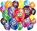 Produktbild FABSUD Luftballons zum 10. Geburtstag, 20 Stück