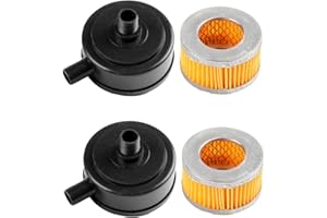 HEIBTENY Lot de 2 compresseurs d'air silencieux Filtre compresseur d'air Filtre d'admission Silencieux Réducteur de bruit Filtre à air 20 mm Accessoires de pompe