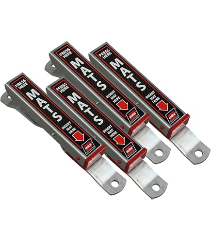 Universal Black Carpet Fixing Clips For Floor Mats | Anti-Slip Retainer Grips (Set)-861435