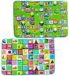 Toyshine Waterproof Large Size Double Side Soft Baby Play Crawl Floor Mat for Kids Model 2 (Multicolour)