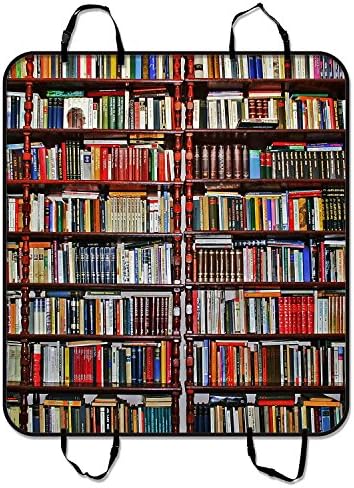 Custom Bookshelf Library Pet Seat Car Cover,Texas Star Dog Car Seat Hammock Car Seat Mat Cargo Mat 54 X 60 Inches