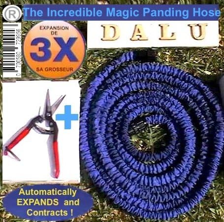 Extendable hose Pressure: 15 Mt (Max) x-originale Revolutionary. SCISSOR Supplied with 2 Fittings Free Final and Garden Scissor (Pruning)