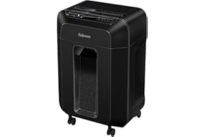 Fellowes Distruggi documenti AutoMax 90M a miniframmento, 90 fogli in modalità automatica, 9 fogli manuale, per casa e piccolo ufficio, cestino da 17 litri, modalità riposo, sicurezza P4, nero