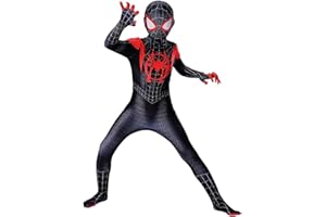 YILYMINA Deguisement Spider Enfant Unisexe Costume de Pour adultes et enfants Élasthanne Pour déguisement d’Halloween ou cosplay