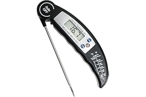 EXBURANTY Fleischthermometer Digitales Bratenthermometer Küchenthermometer, Sofort Ablesbares Grillthermometer, LCD Bildschirm und Lange Sonde, für Kochen, BBQ