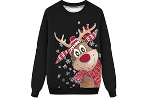 QINMMSPORTS Weihnachtspullover Familie Set Pullover Pulli Rentier Muster Bluse Top Sweater Weihnachtspullis Sweatshirt Xmas Pulli Mama Papa Kinder Baby Winterpullover Herren Damen Jungen Mädchen