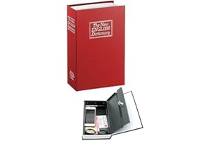 MUJGAN Book Safe, Portable Metal Safe Box, Key Safe, Secret Safe, Safes For Home, Keep Your Belongings Hidden and Secure with the MUJGAN Secret Book Safe