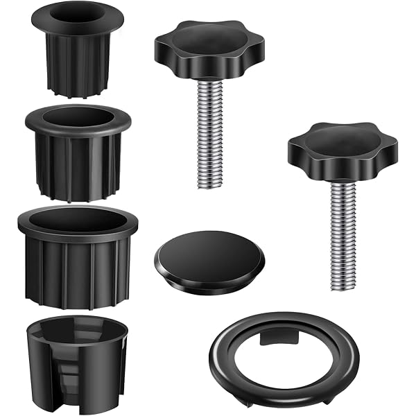 Sonnenschirm-Lochring-Set Mit Kappe (grau) – Für Tisch Mit Loch, ABS-Kunststoff, Stabil, Windfest, Outdoor Geeignet