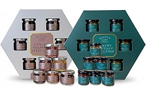 SEDOL Chutneys Gift Set & Mini Jam Collection – 12 Luxury Jars of Gourmet Jams & Chutneys – Perfect Christmas Food Gifts for Men, Women & Couples – Premium Hamper Gift for Cheese Boards & Festive Hampers