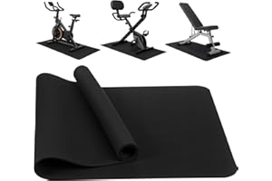 JF HOME BLISS Treadmill Mat, Exercise Equipment Mat, Heavy-Duty Protective Floor Mat for Under Stationary Bike, Spin Bike, Non-slip, Noise Reduction (120x60cm)