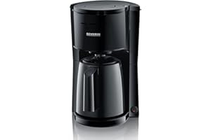 ‎SEVERIN SEVERIN Filterkaffeemaschine mit Thermokanne, Kaffeemaschine für bis zu 8 Tassen, ansprechende Filtermaschine mit Isolierkanne, schwarz, 1 Liter, KA 9306