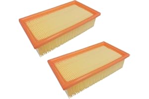 NIUZEMYKO 2x Lamellar Filter Replacement for Kärcher 6.904-068, K2000E, K2000TE, K3500E, K3501, NT351 Eco, NT2000E, NT3500E, NT3501E, NT14/1, NT351 Profi, NT 14/1 Classic Eco - Main filter, Flat Pleat Filter