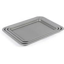 Teglia Quadrata Antiaderente In Acciaio Al Carbonio - 6,7-9,3 Pollici, Per Torte, Pane, Barbecue, Impilabile