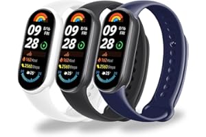 ‎MONUARY Monuary 3-10 Stück Ersatzarmbänder Kompatibel mit Xiaomi Smart Band 10/9/8, Farbenfrohe Sportliche Armbänder, Weich und Atmungsaktiv, Schnellverschluss