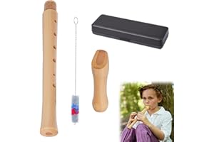 BODYGAD Blockflöte aus Holz, Sopran-Blockflöte Instrument für Kinder Erwachsene Anfänger barocke Griffweise C-Tasten Holzblockflöte im deutschen Stil mit Reinigungsset Hartschalenkoffer blasinstrumente flute