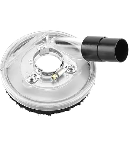 Capot De Protection Anti-poussière Pour Meuleuse D'angle 115-125 Mm - Compatible Bosch, Makita, DeWalt… - Avec Brosse Et Adaptateur Aspirateur