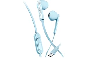 Urbanista Écouteurs Filaires, Écouteurs Intra-Auriculaires USB C sans Enchevêtrement de Câbles avec Microphone, Écouteurs Filaires USB de Type C avec Entrée Stéréo, San Francisco, Bleu